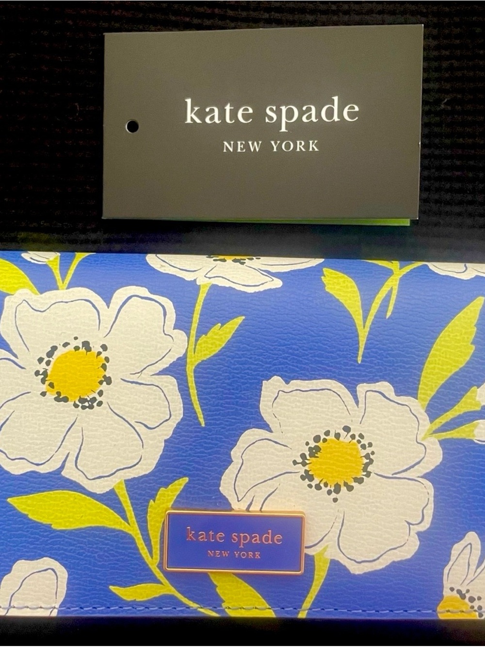 Kate Spade Katy Sunshine Floral Textured Medium Leather Wallet NWT